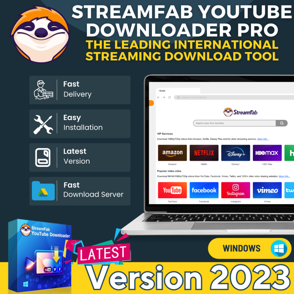 StreamFab YouTube Downloader Pro 6.1.4.4 - The leading international streaming download tool | Window | Lifetime