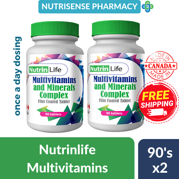 [FREE SHIPPING] Nutrin Life Nutrinlife Multivitamins and Minerals Complex (2 x 90's) [Made in Canada] [HALAL]