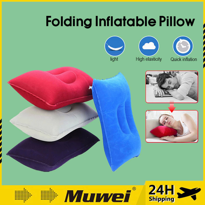 Bantal Camping Air Pillow Portable Air Inflation Pillows Outdoor Travel Sleep Pillow Camping Tent Bantal Angin 充气