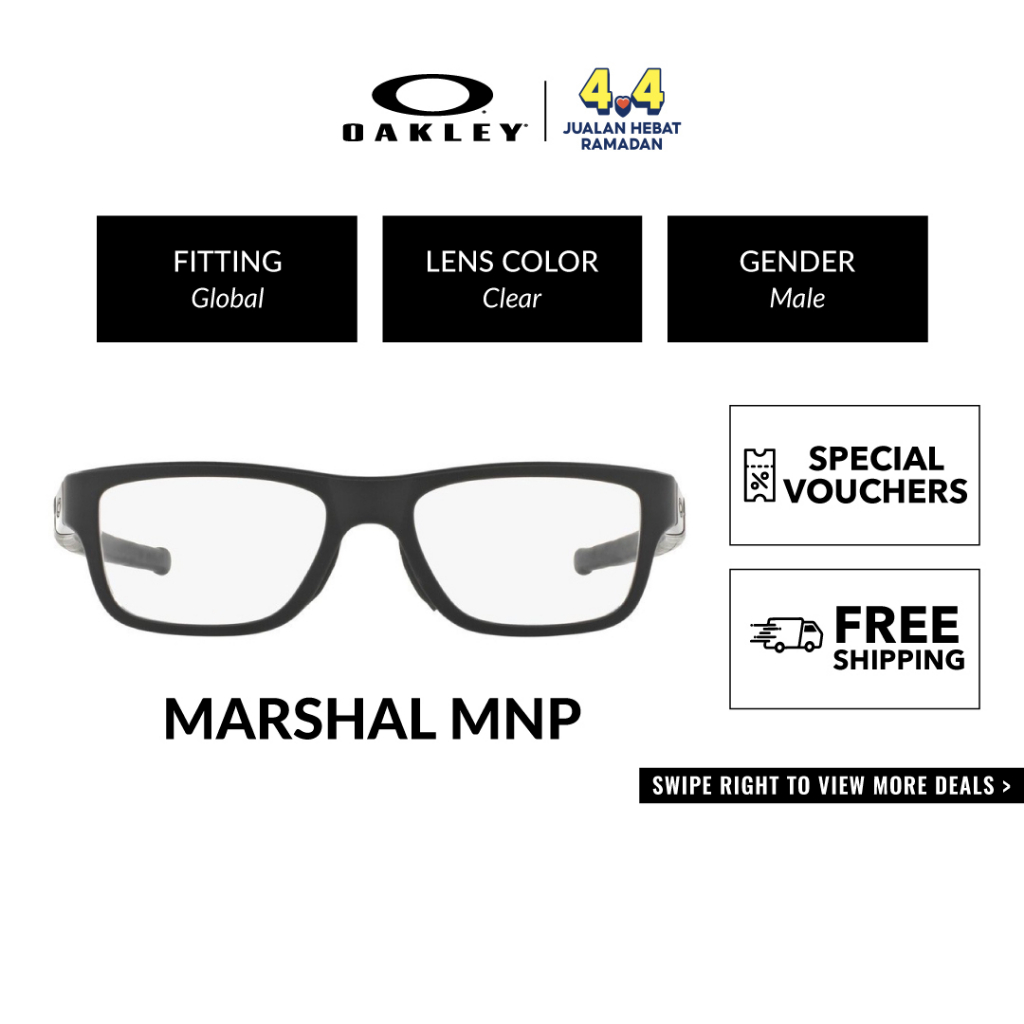 Oakley Marshal MNP Men Global Fitting Eyeglasses (55 mm) OX8091 809101 |  Shopee Malaysia