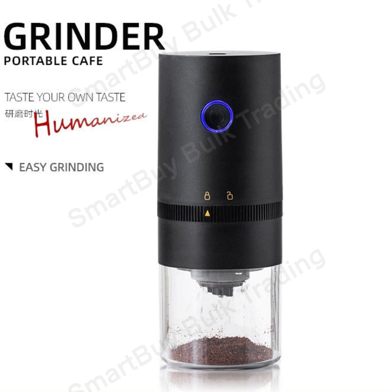 SmartBuy Electric Coffee Bean Grinder Portable USB Rechargeable Adjustable Coarseness Ceramic Burr