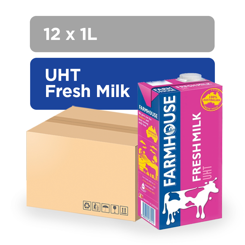 [Carton of 12] FARMHOUSE UHT Fresh Milk 1L
