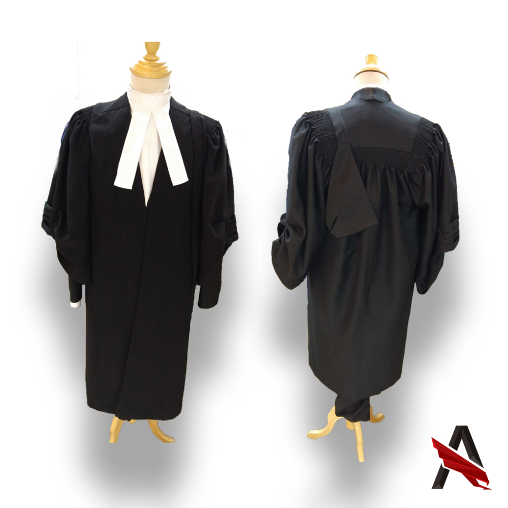 【Pre-Order】Lawyer Robe | Lawyer Gown | Barrister Gown | Court Dress Peguam Unisex Tailor Made (Microfiber)