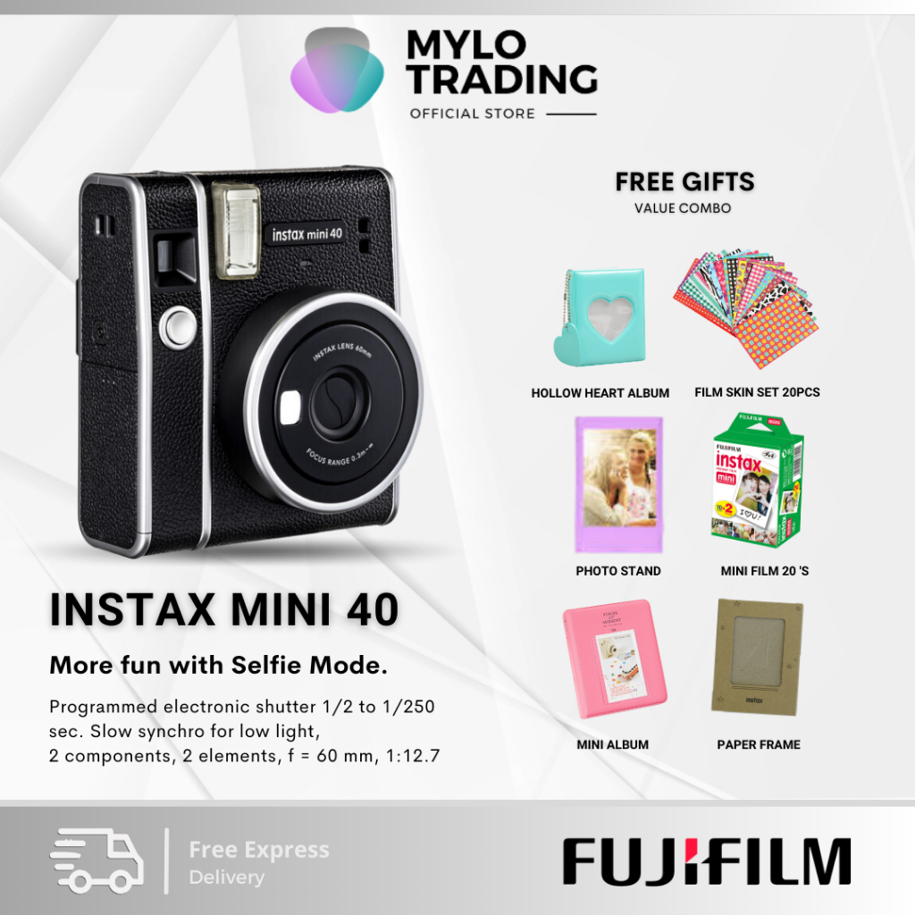 Intact jury storting Fujifilm Instax Mini 40 Classic Vintage Retro Kit Instant Camera | Shopee  Malaysia