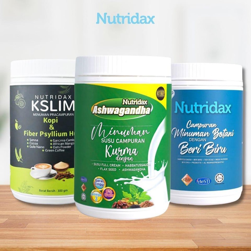 ORIGINAL HQ[READY STOCK] Nutridax Ashwagandha / Nutridax Beri Biru / Wattin / Aussie Apple Tea / Coco Ginger / Kslim