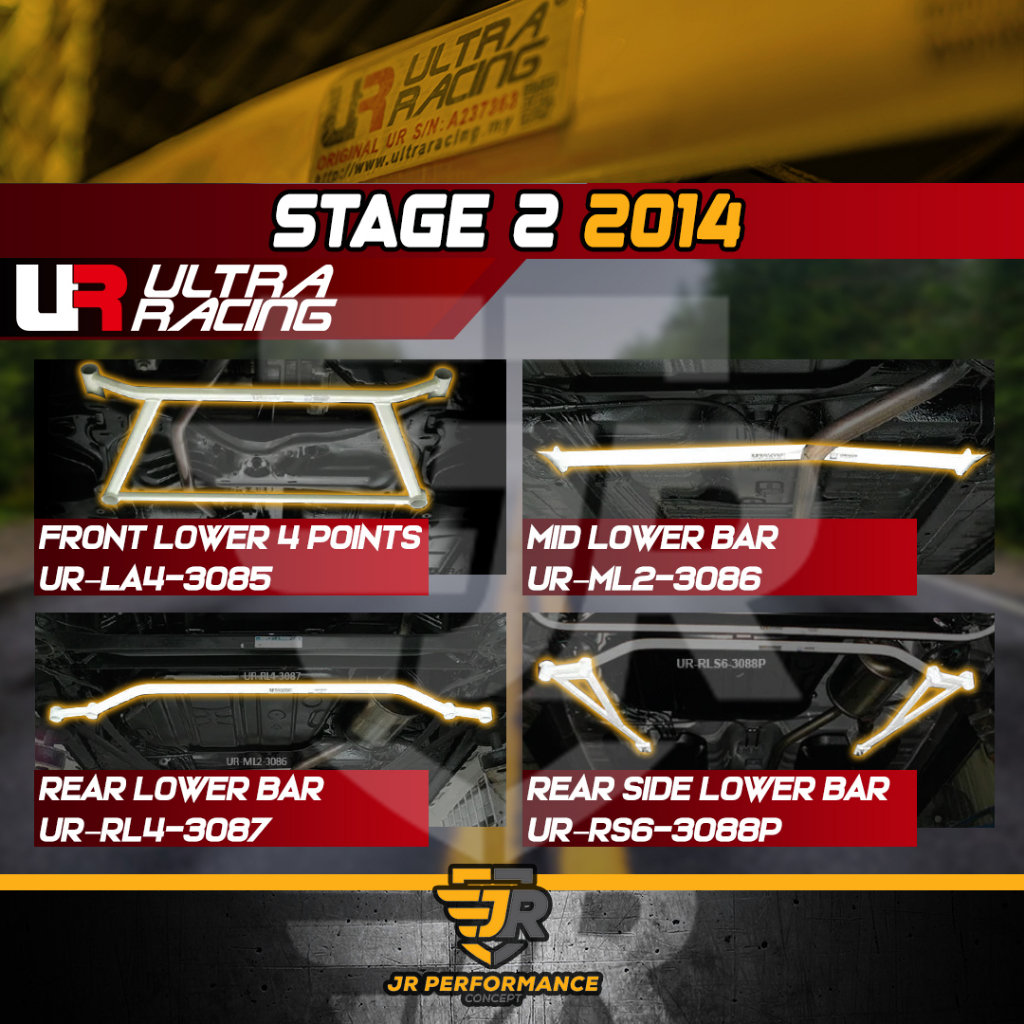 Ultra Racing Safety Bar Perodua Axia Bezza Rear Anti Roll Bar Rear Stabilizer Bar 16mm AR16501