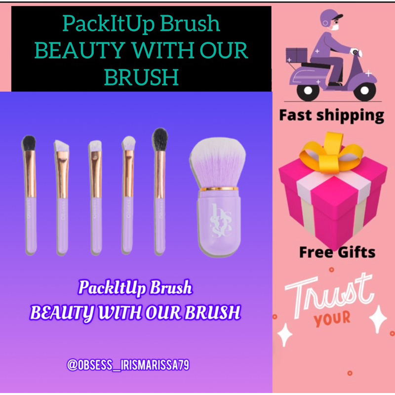 [ FREE GIFTS ] READY STOCK PackItUp BRUSH OBSESS | SET BRUSH| SET BERUS MAKEUP OBSESS COSMETICS✨