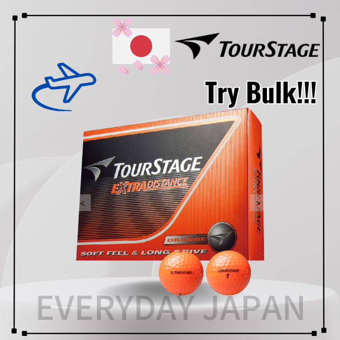 BRIDGESTONE TOURSTAGE EXTRA DISTANCE Golf Ball Orange 1 Dozen(12 Balls )［Direct from JAPAN］