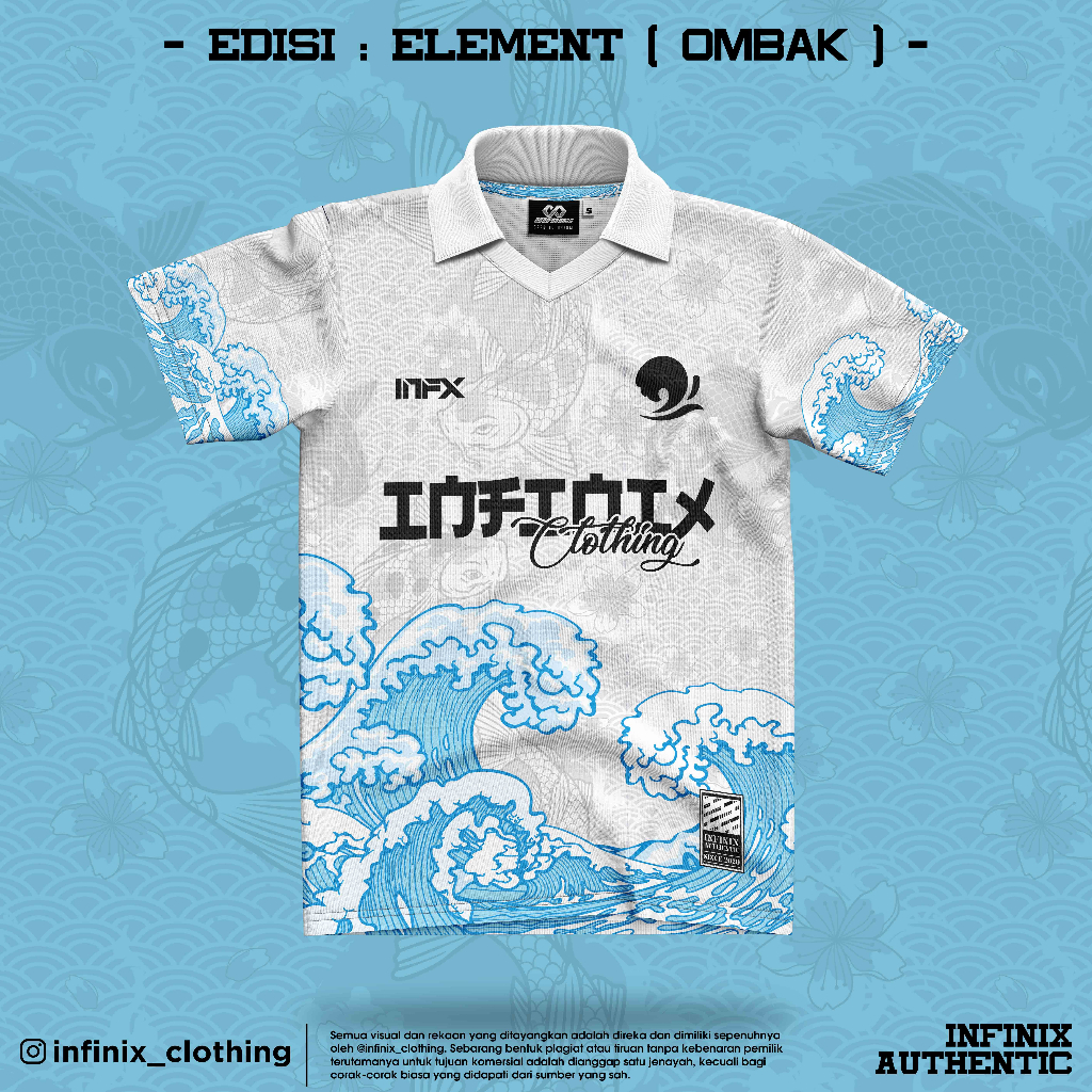 INFINIX CLOTHING® Oversized Retro Streetwear Jersey - EDISI ELEMENT (OMBAK)