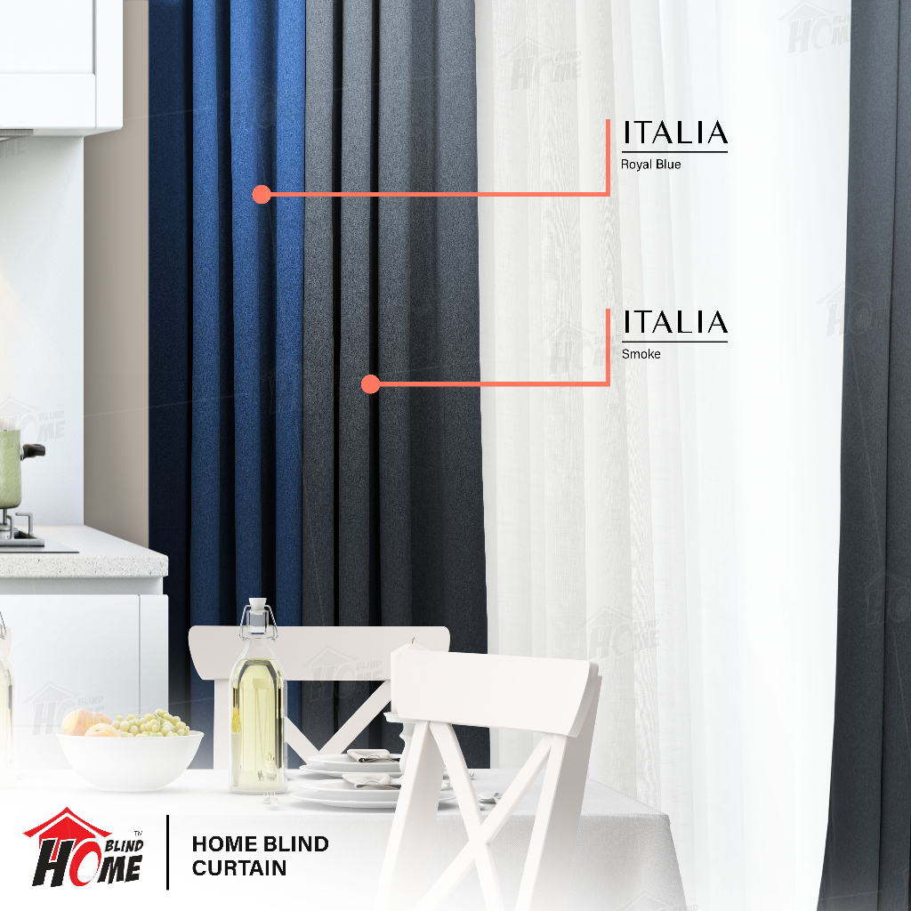 Verhuizer Gevoelig Welsprekend HOMEBLIND] ITALIA Thermal Insulated Blackout UV Protection Curtain /  Langsir Tebal Hotel / Gromment Top With Free Ring | Shopee Malaysia