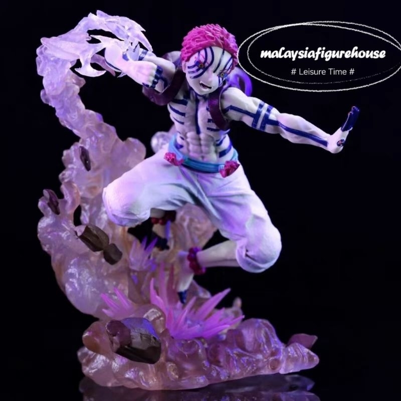 READY STOCKDEMON SLAYER ANIME ZERO AKAZA FIGHTING STYLE COPY RESIN FIGURE STATUE MODEL TOYQ 鬼灭之刃 动漫 猗窩座 战斗姿势 港版 手办