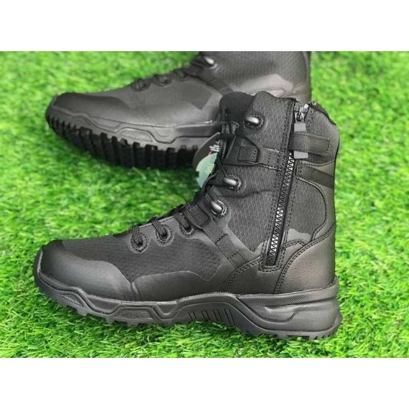 combat Alpha Furry boot high cut 8"✅ warrnty 5 bulan/ confirm high cut //ZIP besar Kasut Operasi tactical boot