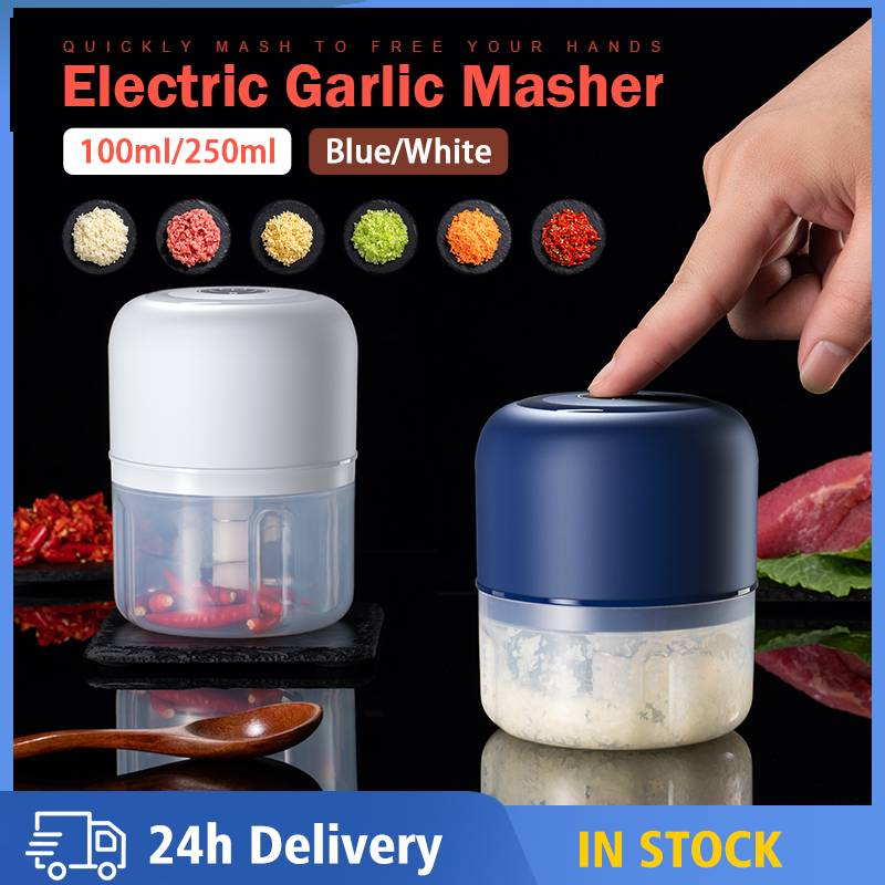 🔥Portable Mini 250ml Blender Garlic Chopper Electric Food Chopper Blender Food Processor Meat Grinder Pengisar Serbaguna