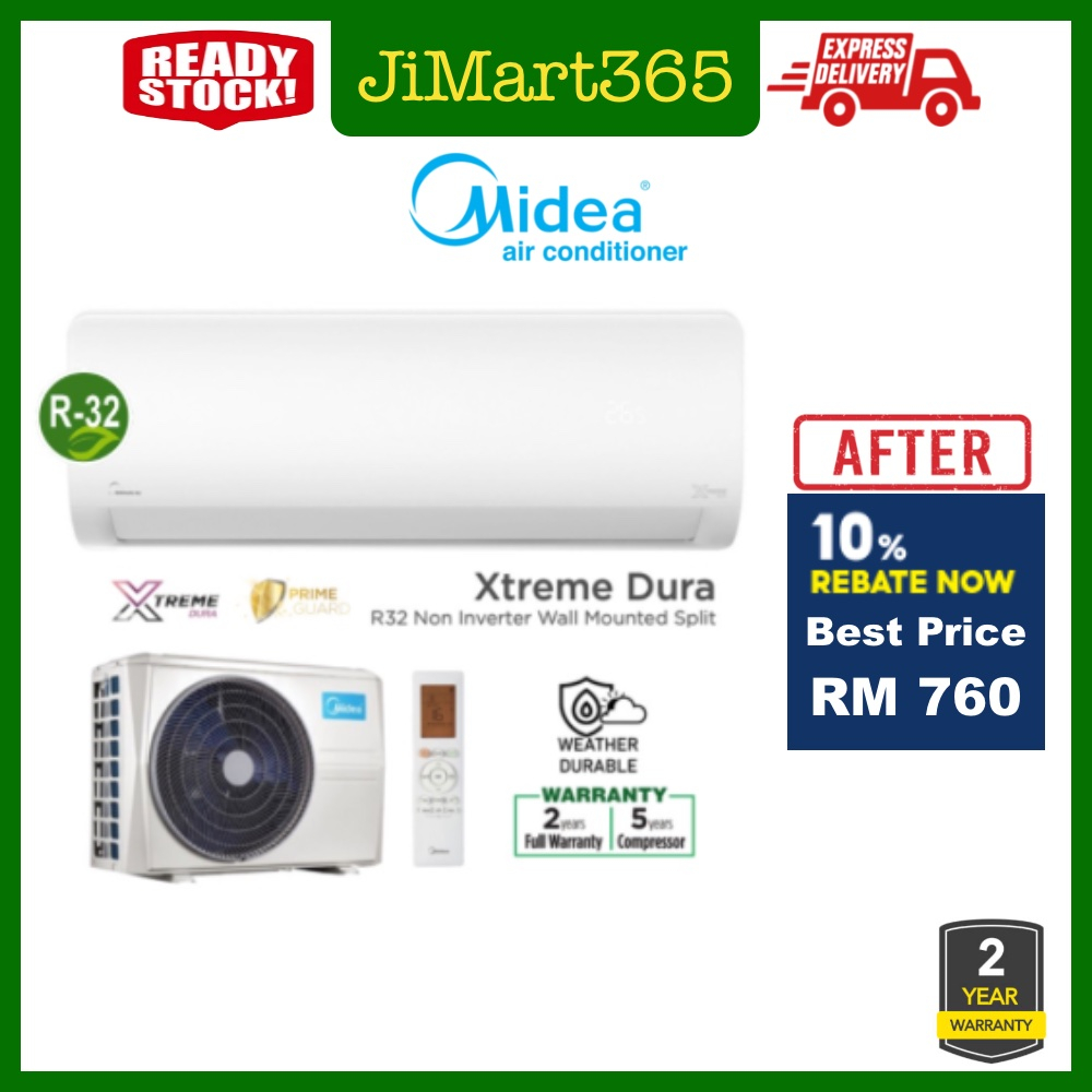 [Installation] Midea 1.0HP/1.5HP/2.0HP R32 Xtreme DURA Non Inverter Air Conditioner MSXD-09CRN8/MSGD-12CRN8/MSGD-18CRN8