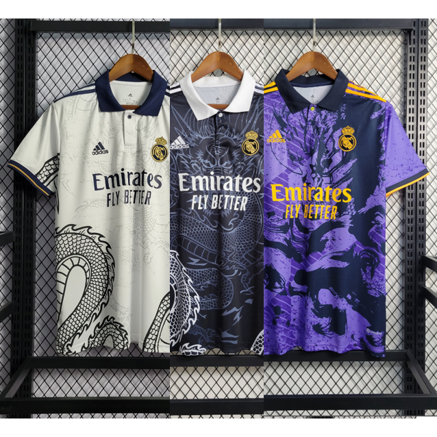 Special Real Madrid Dragon Edition White@Black@Purple 22/23/24 Fan & Player Issue Kit *Local Seller, Ready Stock!!!*