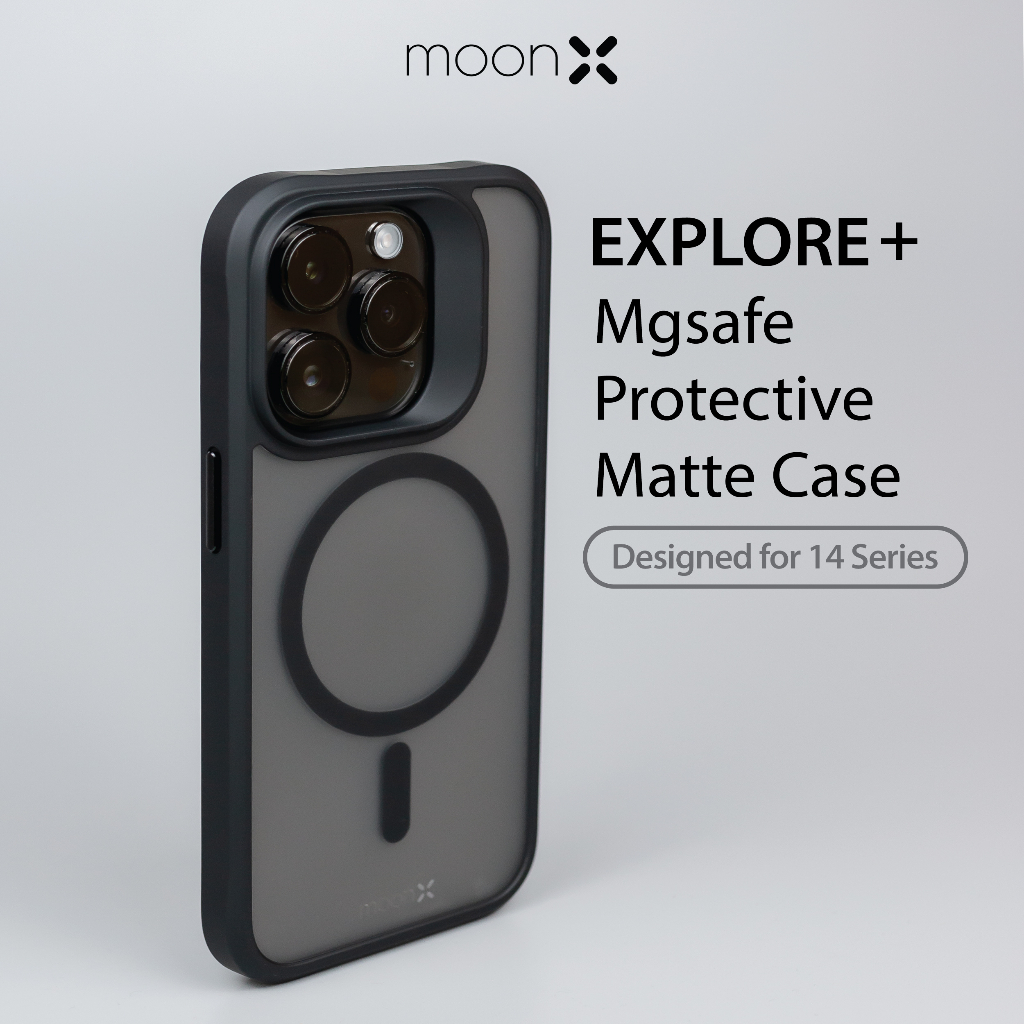 [MoonX] EXPLORE+ Compatible With iP 15/ 14/ Pro/ Pro Max Matte Case Hybrid Rugged Casing Cover