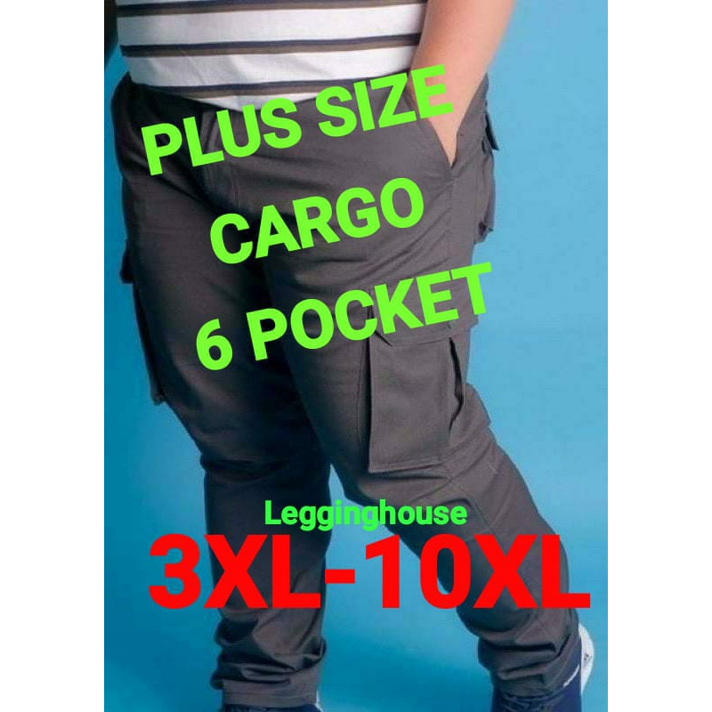 (3xl-10xl) Cargo Premium & Export Quality Slack 6 Pocket Cargo Pant Multi Pocket Seluar Kerja / Workwear(legginghouse)