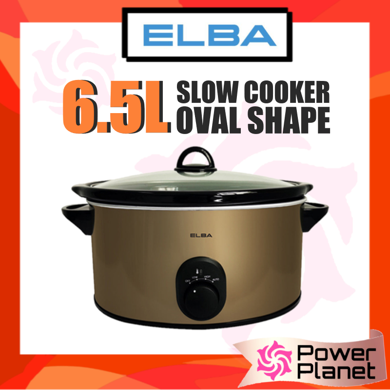 Elba 6.5L Slow Cooker ESCO-K6568(CP) Oval Shape / Trio 6.5L TSC-655 (Simmering porridge, soup, herb) TSC655