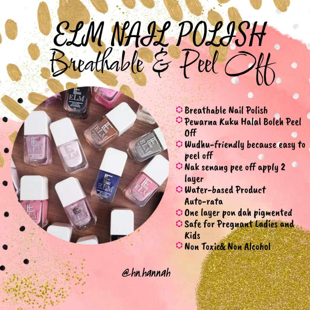 {{FREE GIFT}} ELM NAIL POLISH - PEEL OFF & BREATHABLE