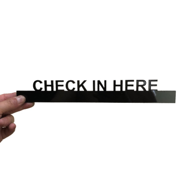 check in check out Mordern and minimalism design signage simple and easy install for hotel homestay