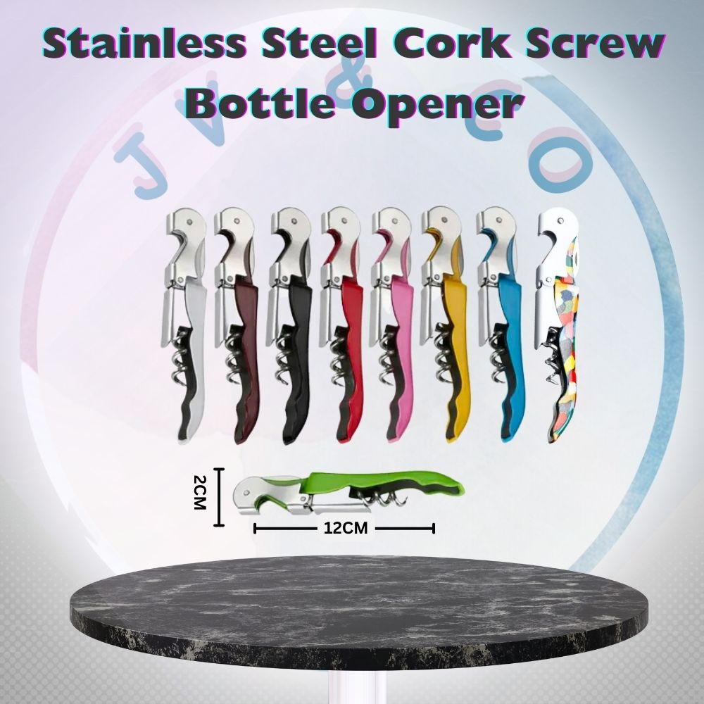 Stainless Steel Cork Screw Corkscrew Multifunction Wine Cap Opener Beer Cap Bottle Opener All-in-1 Kitchen Bar Tools Acc