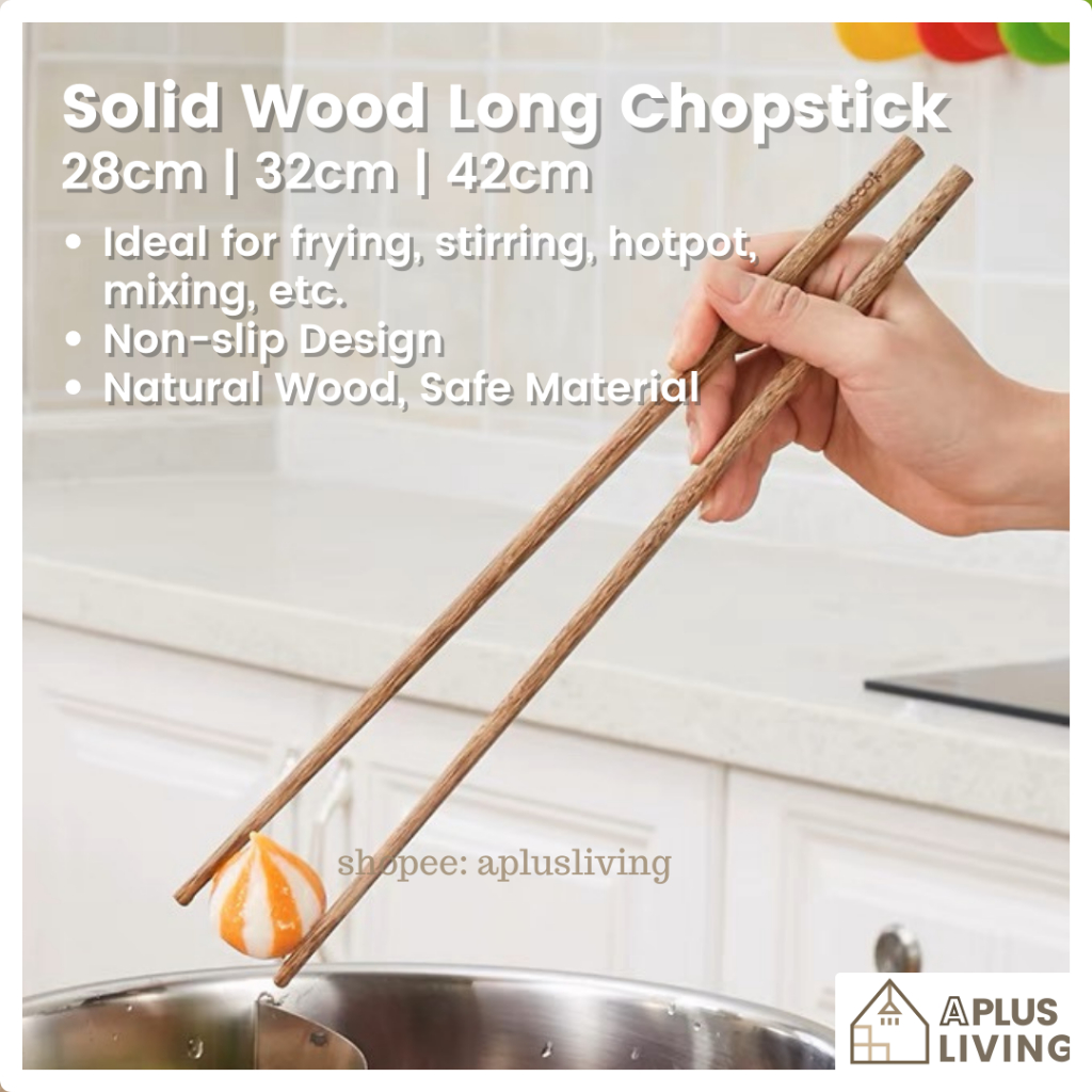 Wooded Extra Long Chopstick Reusable Eco Friendly Kitchenware Hot Pot Use Deep Frying Cooking Extra Long Chopstick 42cm