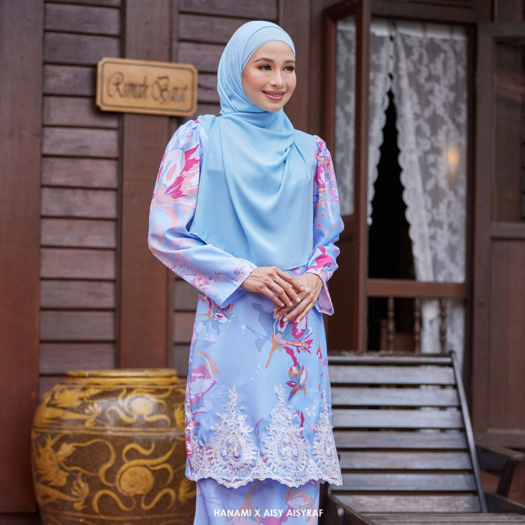 [Clothing] Baju Kurung Gelora Raya Printed With Lace (Adult) Hijabs By Hanami