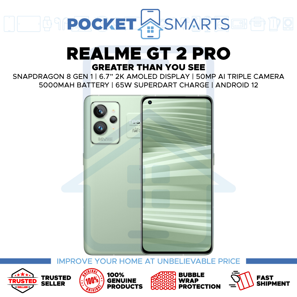 Malaysia Set] Realme GT 2 Pro (256GB ROM | 12GB RAM) 1 Year Realme