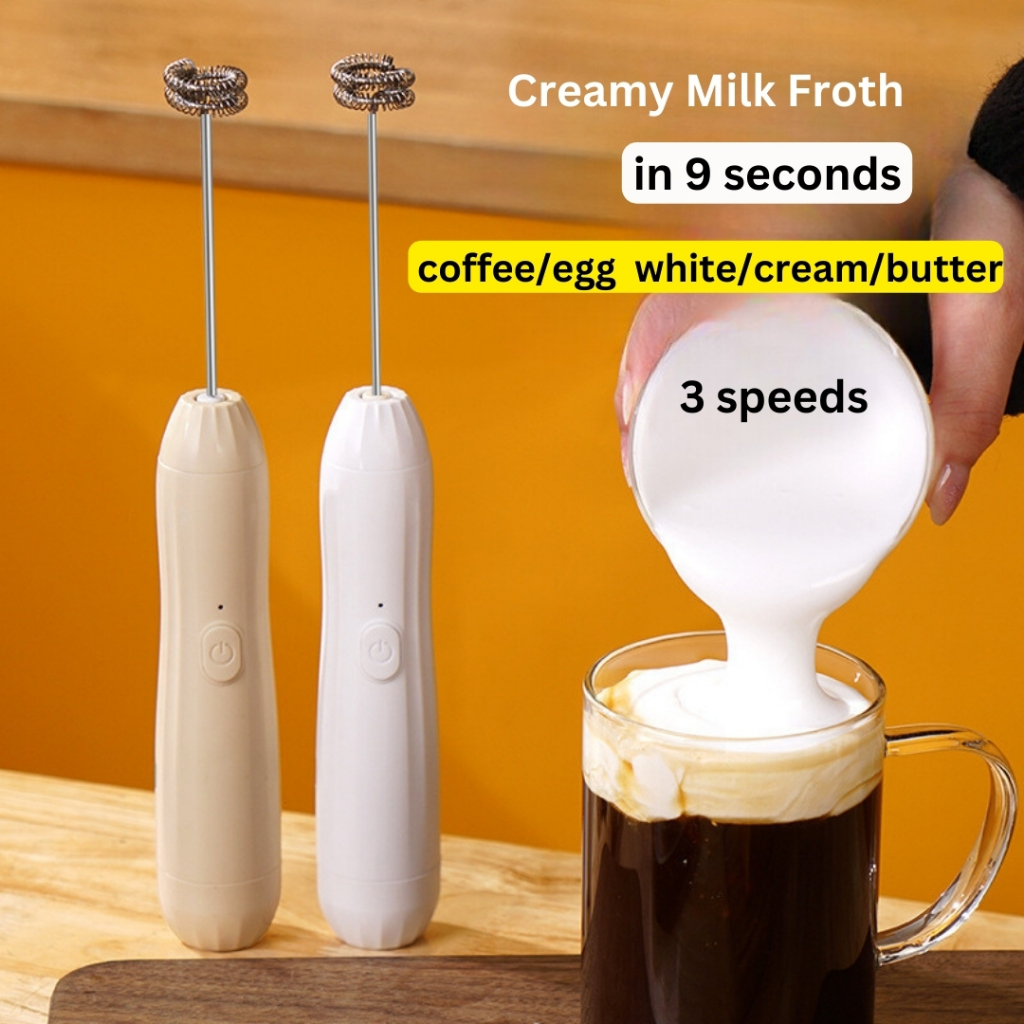 Coffee Milk Frother Froth Beater Maker Electric Machine USB Rechargeable Mini Portable Foamer Buih Susu Kopi 打奶泡器咖啡打泡