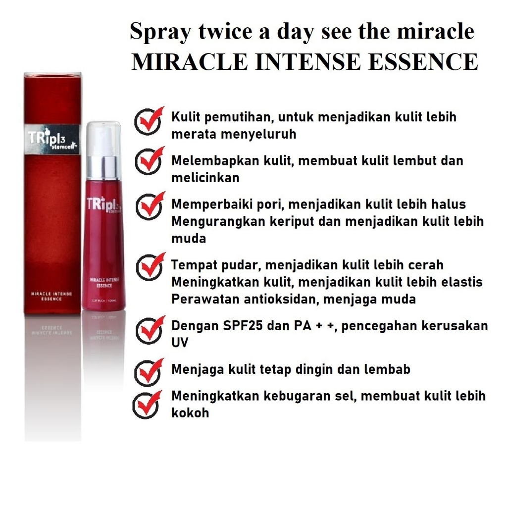 Phytoscience TRIPLE STEMCELL MIRACLE INTENSE ESSENCE 1 Bottle x100ml