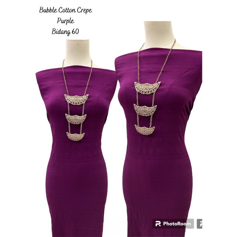 Kain Cotton Crepe Bubble Open Meter Bidang 60 Kain Cey Crepe
