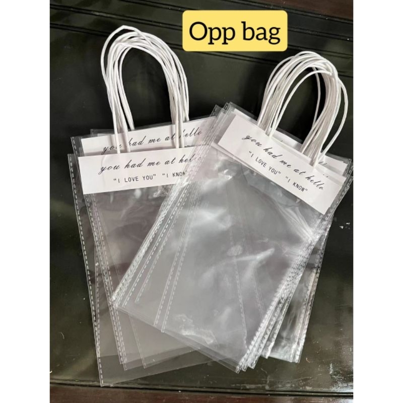 Ready stock 10pcs Opp bag Mesh bag Doorgift present Hadiah Khawin beg
