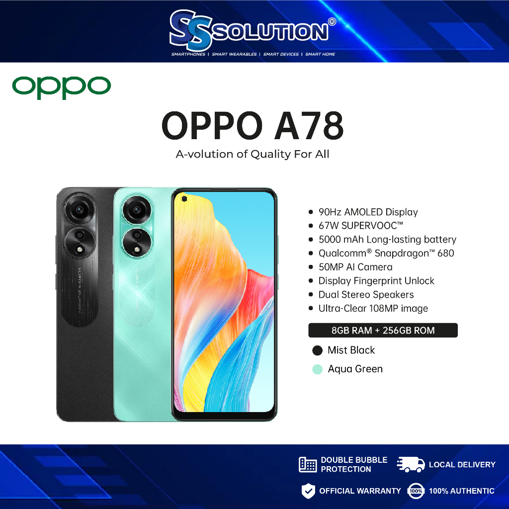 Oppo A78 4G Price in Malaysia & Specs - RM975 | TechNave
