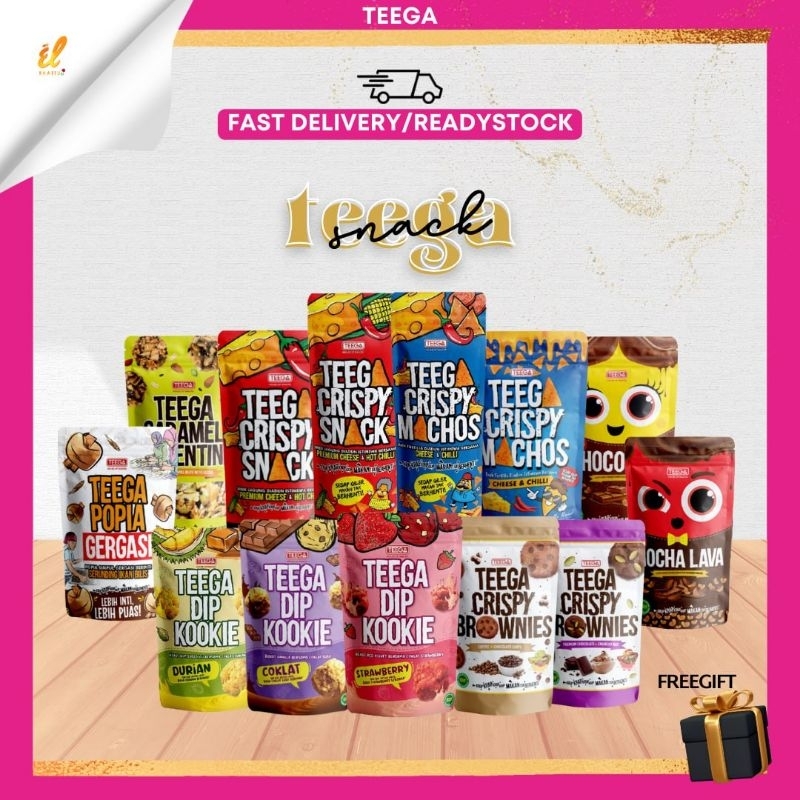 Teega Crispy Snack | Dip Cookie | Crispy Brownies | Sambal Laok READY - TO - EAT Retort | Choco Lava Instant Food