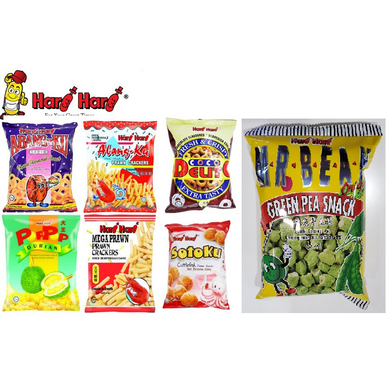 HARI HARI - Assorted Snack & potato Chips & POP POP DURIAN FLAVOURED SNACK（60g）