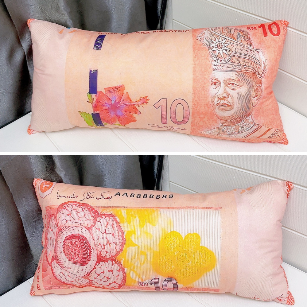 [ Zip Pillow ] Washable Malaysia Money Pillow With Zip?? # Bantal Ringgit Malaya + Zip