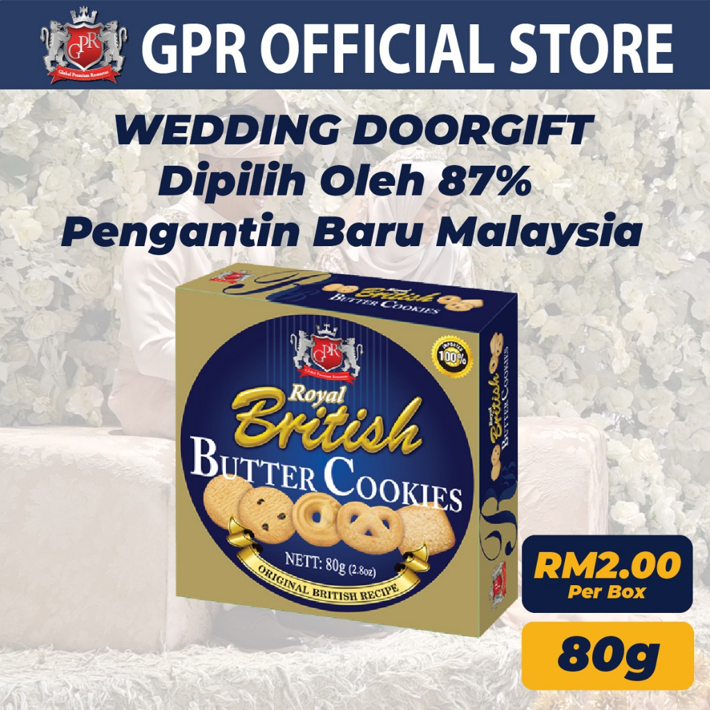 GPR Classic Butter Cookies 80g Biscuit Biskut Wedding Doorgift Murah Kahwin Goodies 001