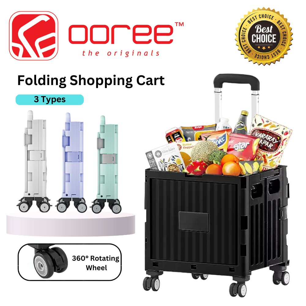 [45L/50L/75L] FOLDABLE SHOPPING TROLLEY CART FOLDING SHOPPING CART TROLLEY MOVABLE WHEEL GROCERY TROLLEY 折叠购物车