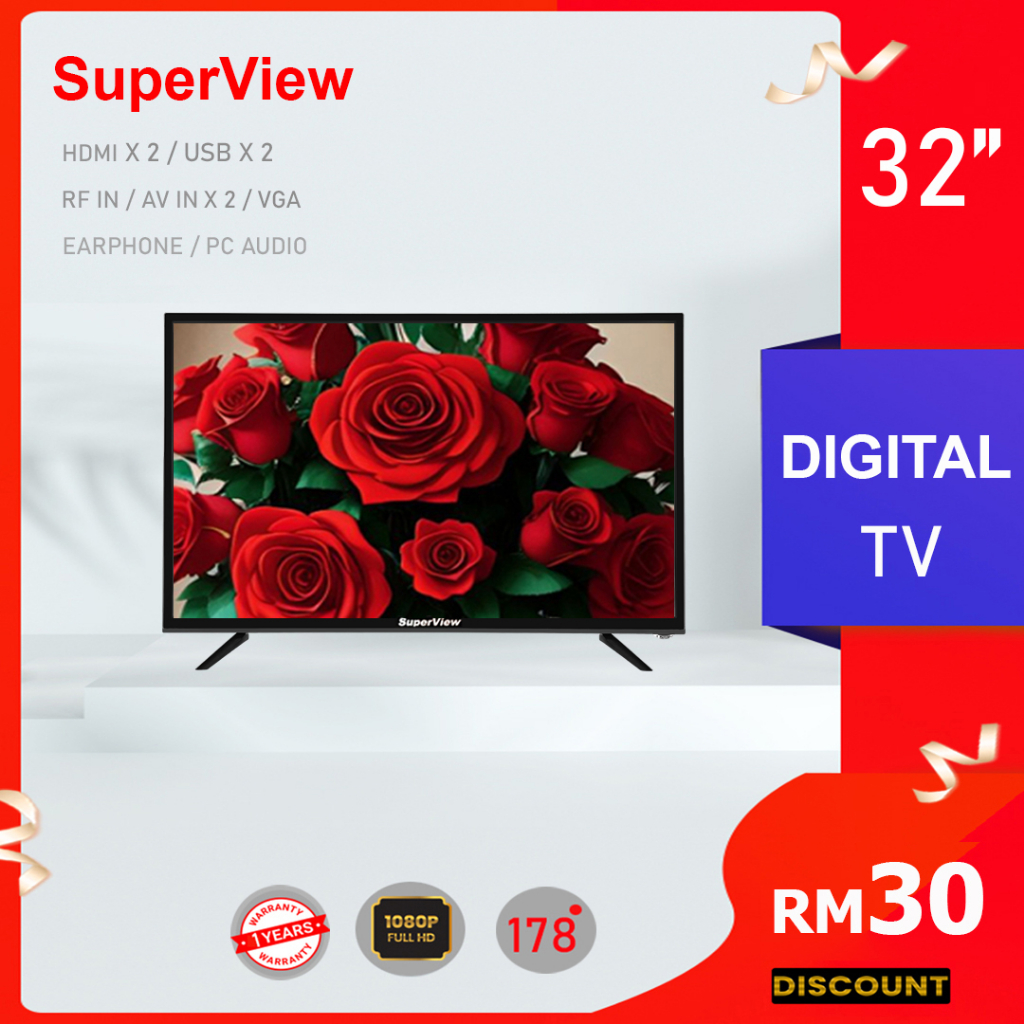 SuperView LED TV 32 Inch 43 Inch 50 Inch Digital tv Smart tv Full HD