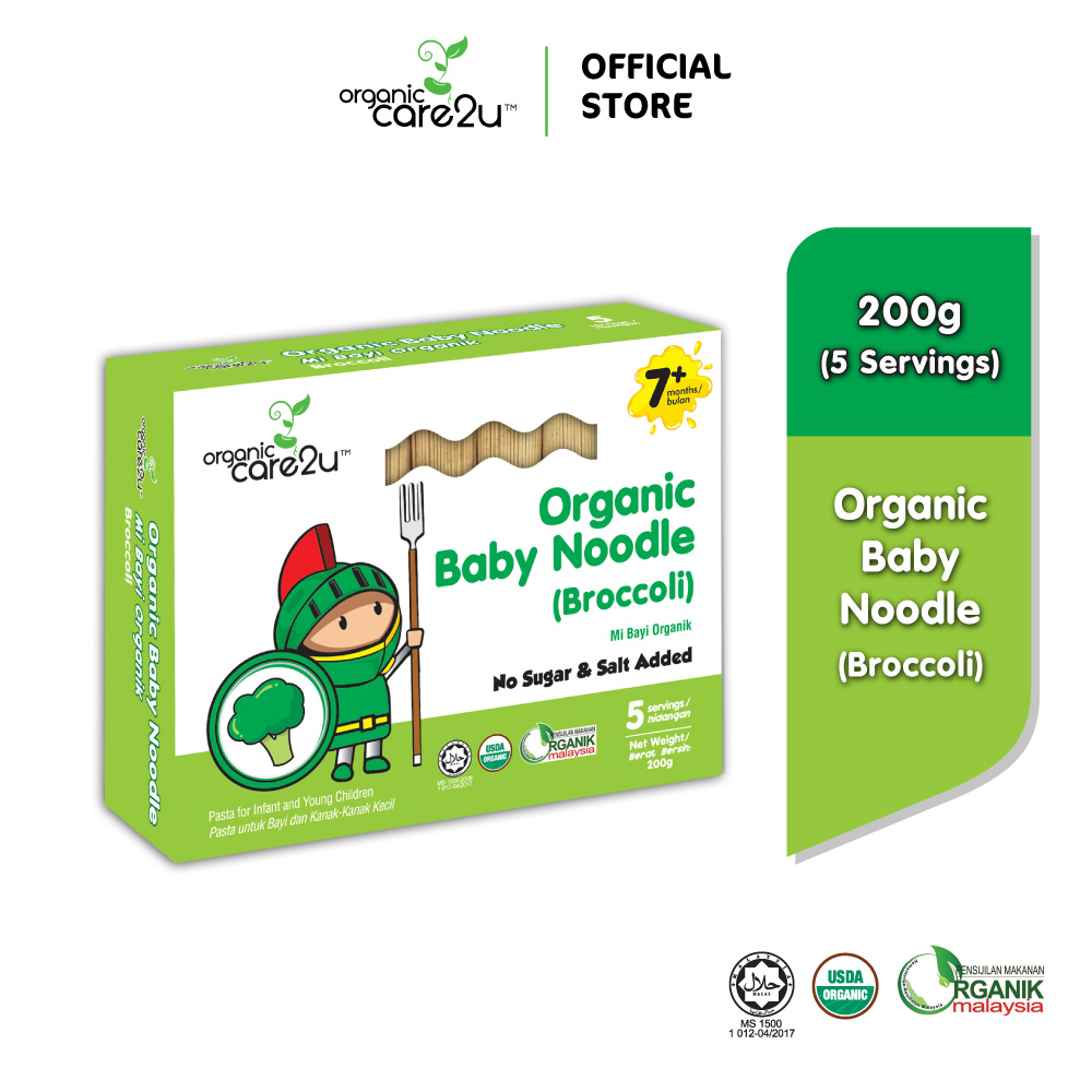 Organic Care2u Organic Baby Noodle - Broccoli (200g)