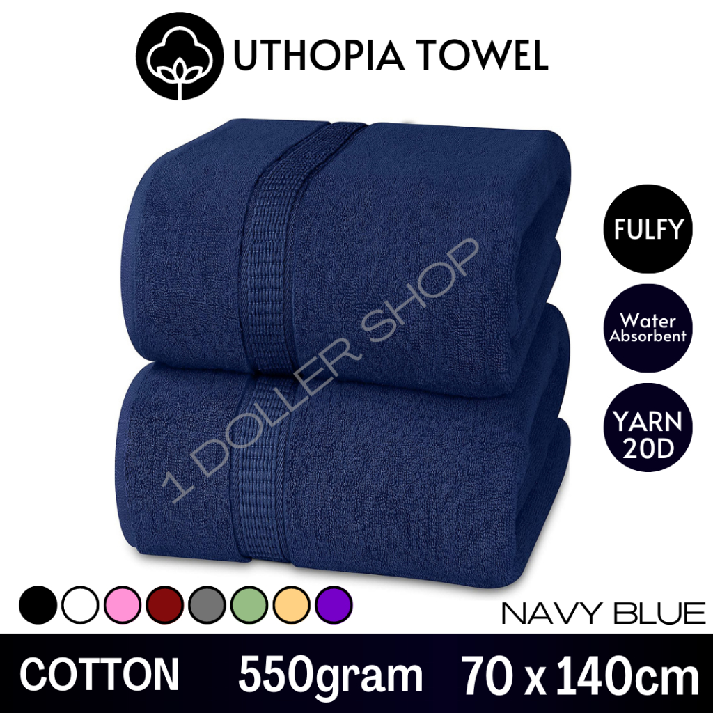 Utopia Towels Bath Towels 550 GSM 100% Ring Spun Cotton Highly Absorbent Towels for Bathroom Gym Hotel Spa