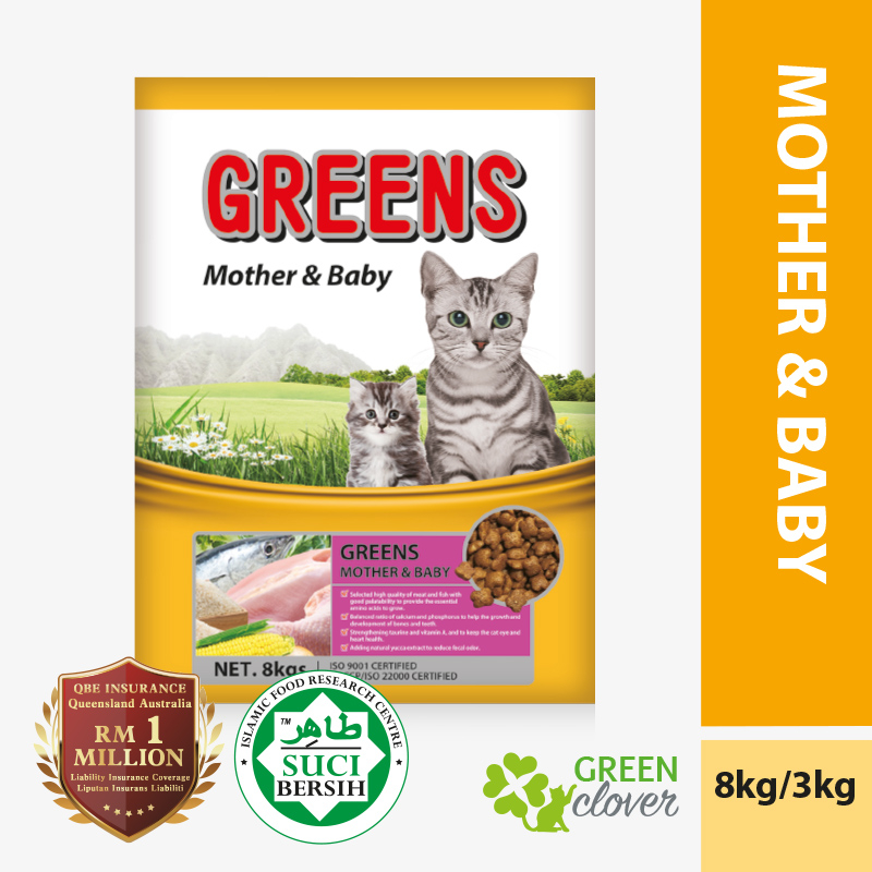 Greens Cat Food Mother&Baby 8kg Makanan Kucing