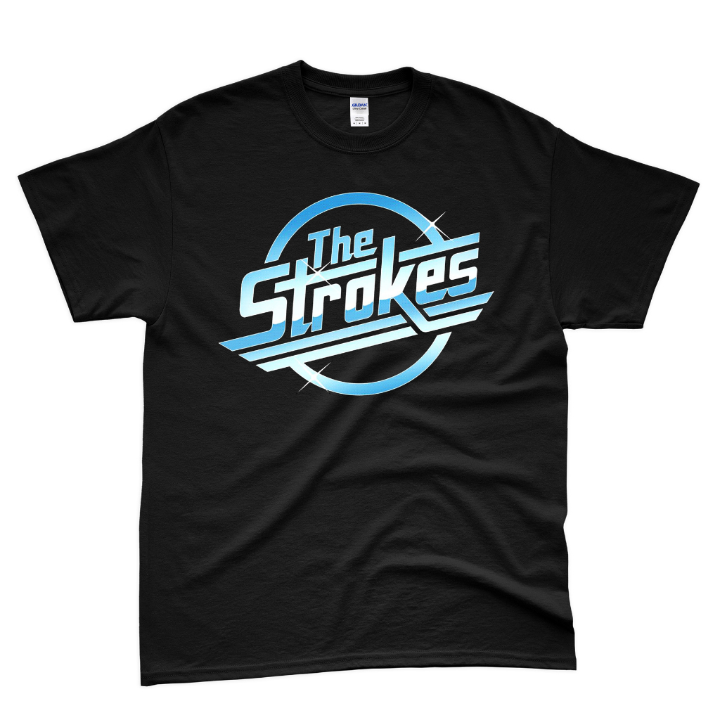 READY STOCK Top Quality Metal Band Tshirt Custom Print Streetwear The Strokes OG Logo Tshirt Vintage Design