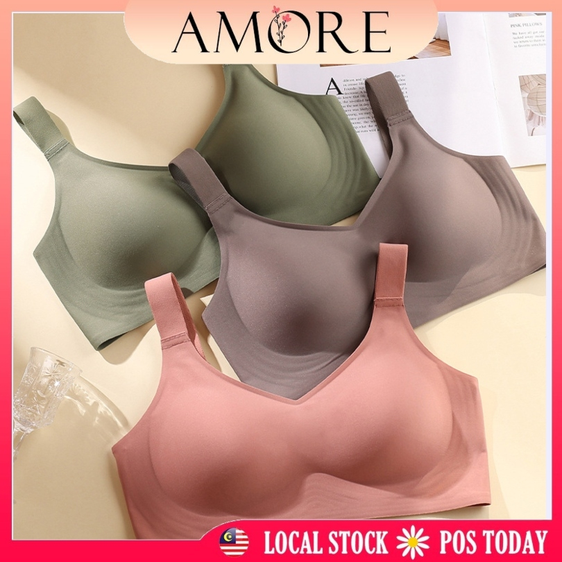 M-3XL 32A-42C Seamless Wireless Bra Plus Size Adjustable Strap Hidden Hooks Baju Dalam Cantik Wanita Perempuan