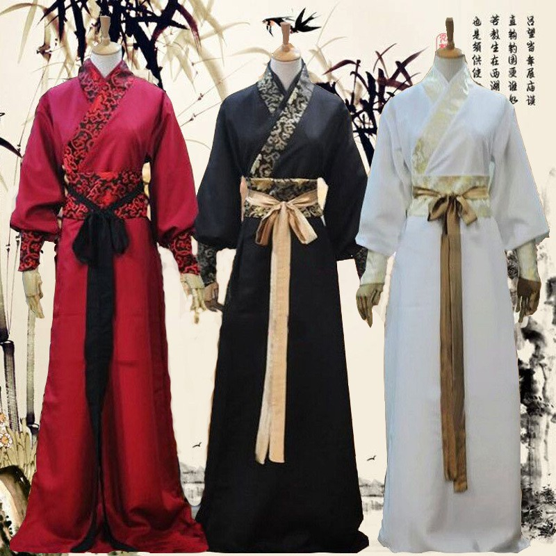 daidai (Ready Stock) Man Hanfu Men Costume Chinese Ancient National Outfit Performance 古装男侠客装书生cos汉服影楼拍照大侠服装武侠影视演出才子年会