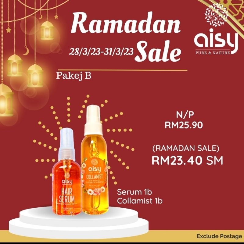 AISY HAIR SERUM + COLLAMIST HAIR PERFUME, PERFUME RAMBUT