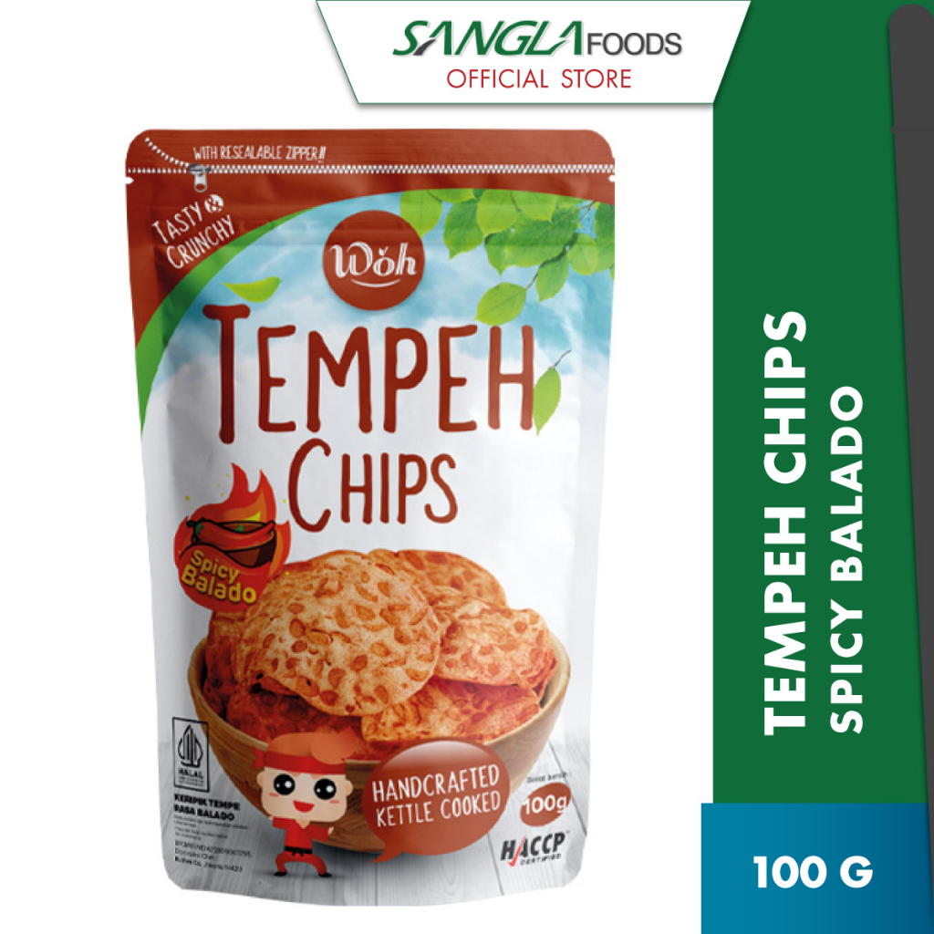 Woh Tempeh Chips Spicy Balado (100g) Halal Certified