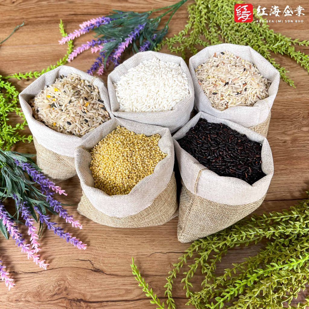 十谷米 / 五谷米 / 小米 / 泰国糯米 / 泰国黑糯米 / BROWN RICE / GRAINS RICE / MILLET / THAILAND GLUTINOUS RICE / THAILAND BLACK GLUTINOUS