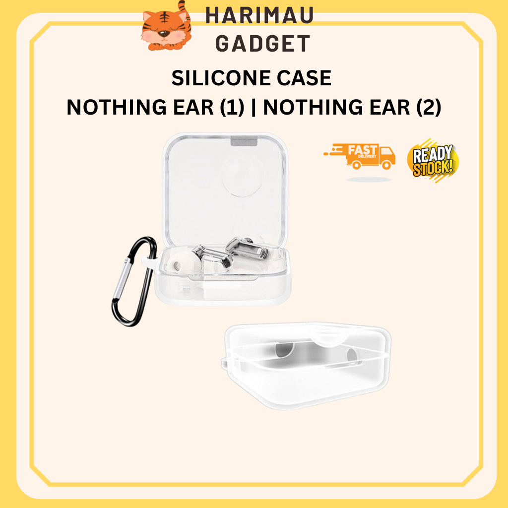 NOTHING Ear 2 Protective Silicone Case Casing Cover For Ear 2 Air buds TRANSPARENT CASE