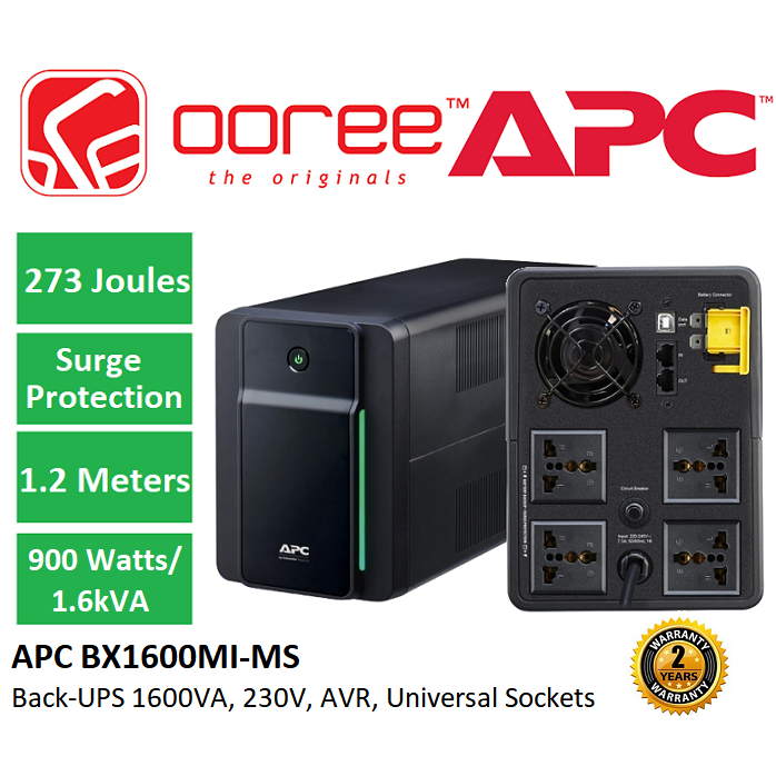 APC BX1600MI-MS 1600VA/ BX750MI-MS 750VA / BX950MI-MS 950VA / BX1200MI-MS 1200VA / BX2200MI-MS 2200V